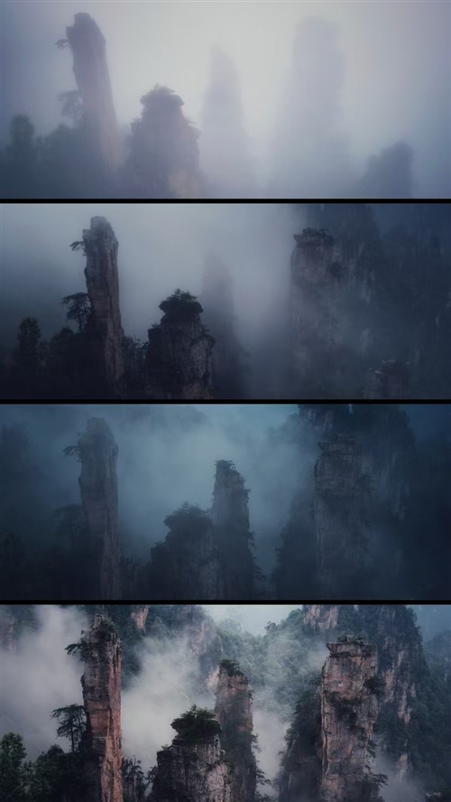 云收藍幕 石林破霧